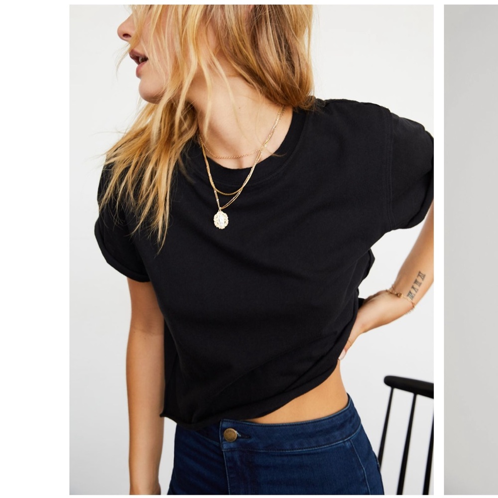 FREE PEOPLE - We The Free - The Perfect Tee - Black XS